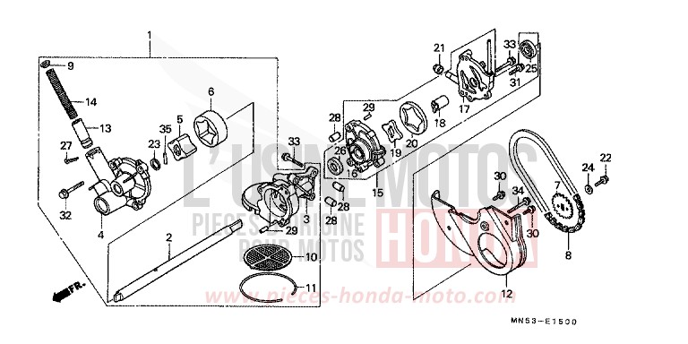 OIL PUMP for Gold Wing SUN FLASH GOLD METALLIC (YR126N) from 1989